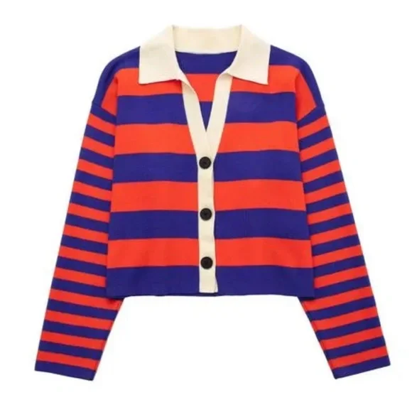 Zara striped knit cardigan - Picture 5 of 10